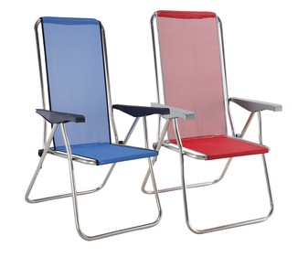 Sillón plegable para jardín, playa o piscina, medidas: 61x59x106 centímetros, EREDU.