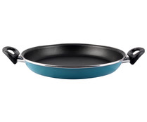 Paellera de acero vitrificado apta para inducción, interior antiadherente, 34cm., Country MAGEFESA.