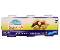 Atún en aceite de oliva SÁLVORA lata de 52 g. pack de 3 uds.