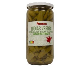 Judías verdes cortadas en trozos medianos PRODUCTO ALCAMPO frasco de 360 g. Judías verdes cortadas en trozos medianos PRODUCTO ALCAMPO frasco de 360 g.