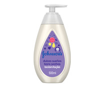 Loción hidratante que ayuda a que nuestro bebé duerma mejor JOHNSON'S Dulces sueños 500 ml.