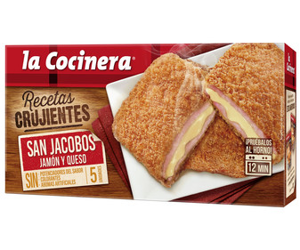 San Jacobos tradicionales (jamón y queso empanados) LA COCINERA Recetas crujientes 5 uds. San Jacobos tradicionales (jamón y queso empanados) LA COCINERA Recetas crujientes 5 uds.