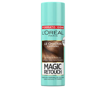 Spray instantáneo retocador de raíces y canas, color castaño L´ORÉAL PARIS Magic retouch 100 ml.