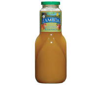Zumo ecológico de melocotón y manzana LAMBDA botella de 1 l.