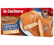 Cordon bleu (cerdo, jamón y queso) LA COCINERA Recetas crujientes 376 g.