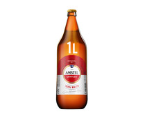 Cerveza Pilsener 100% malta AMSTEL  botella de 1 l.