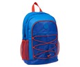Mochila juvenil Neosport azul y rojo con 1 compartimento, bolsillos laterales y exterior, y gomas de sujección, 30x43x7cm YOUNGS ATTITUDE ALCAMPO.