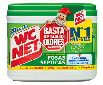 Desatascador de fosas sépticas WC NET 20 bolsas 360 gr, Desatascador de fosas sépticas WC NET 20 bolsas 360 gr,
