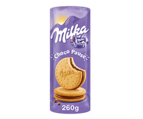Galletas rellenas de chocolate con leche MILKA 260 g.