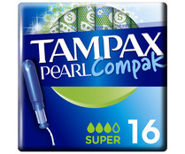 Tampones super con aplicador TAMPAX Compak pearl 16 uds
