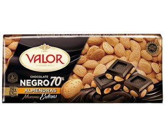 Chocolate negro y almendras 250 gramos Chocolate negro y almendras 250 gramos