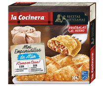 Mini empanadillas de masa crujiente rellenas de atún de pesca sostenible (MSC) LA COCINERA Recetas artesanas 30 uds.