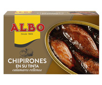 Chipirones rellenos en su tinta ALBO lata de 72 g.