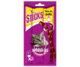 Snacks para gatos adultos a base de pollo en sticks WHISKAS 3 uds.18 g.