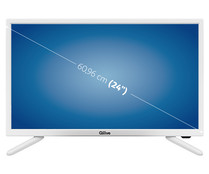 Televisión 60,96cm (24") LED QILIVE LE-2419DT2 W, HD READY, TDT T2, USB reproductor, 1HDMI, 60HZ, color blanco.