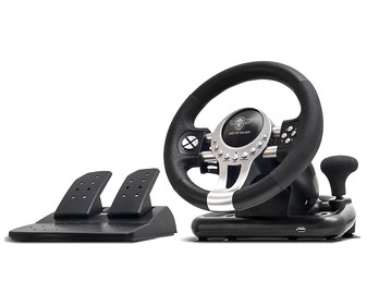 Volante y pedales SPIRIT OF GAMER Race Wheel Pro 2, vibración, compatible PS4 / XBOX ONE / PC / SWITCH.