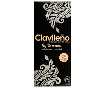 Chocolate negro 85% CLAVILEÑO 100 g. Chocolate negro 85% CLAVILEÑO 100 g.