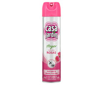 Insecticida aerosol con olor a rosas CASA JARDÍN 600 ml.