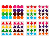 Pack de 96 pegatinas de colores, PRODUCTO ALCAMPO.
