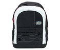 Mochila juvenil con doble compartimento y bolsillo portabotellas, color negro y blanco, Hashtag PRODUCTO ALCAMPO, 31x44x10cm.