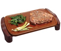 Plancha de asar JATA GR559A de terracota, 1600W, superficie 46 x 28 cm.