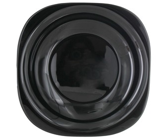 Plato hondo cuadrado de vidrio color negro, 21cm., Carine LUMINARC. Plato hondo cuadrado de vidrio color negro, 21cm., Carine LUMINARC.