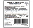 Queso lonchas Emmental sin lactosa MILKIMI 100 g.