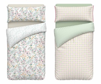 Juego de funda nórdica para cama de 90 cm, 100% algodón, ACTUEL. Modelos surtidos, 1 unidad.
