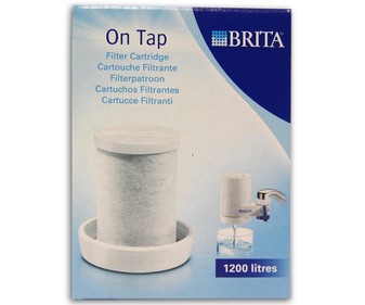 Recambio para sistema de filtrado de grifo On Tap, durabilidad 1200 litros, 3 meses aprox. BRITA.