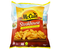 Patatas prefritas ultracongeladas, con corte rústico McCAIN Steakhouse 1 kg.