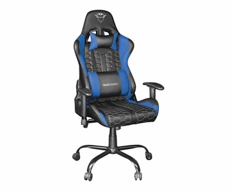 Silla gaming TRUST GXT 708 Resto azul, almohadilla lumbar, reclinable, regulación de altura.