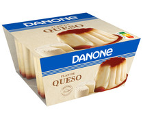 Flan de queso elaborado sin gluten DANONE 4 x 100 g.