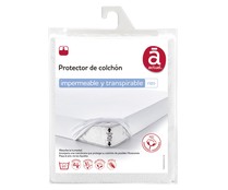 Funda cubre colchón rizo impermeable 75% algodón, 25% poliéster, 180 centímetros ACTUEL.