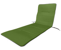 Cojín para tumbona color verde, 107x48x5cm GARDENSTAR ALCAMPO.
