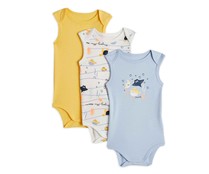 Lote de 3 bodies de algodón para bebé INEXTENSO, talla 80.