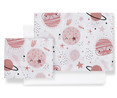 Tríptico para minicuna, color rosa, INTERBABY Space.