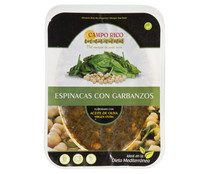 Espinacas con garbanzos, sin gluten, listas para calentar y comer CAMPO RICO 250 g.