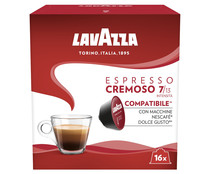 Café en cápsulas espresso cremoso LAVAZZA 16 uds. 128 g.
