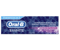 Pasta de dientes blanqueante y revitalizante ORAL B 3D white 75 ml.
