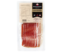 Panceta curada cortada en finas lonchas y envasada al vacio MONTE ARAGÓN 100 g.