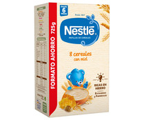 Papilla de 8 cereales con miel, a partir de 6 meses NESTLÉ 725 g.