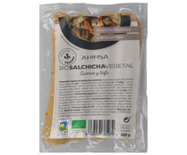 Salchichas vegetales quinoa y tofu  ecológicas AHIMSA 200 g.
