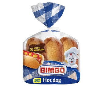 Pan para perritos calientes (Hot Dog) BIMBO 6 uds. 330 g. Pan para perritos calientes (Hot Dog) BIMBO 6 uds. 330 g.