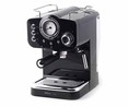 Cafetera espresso QILIVE Vintage negro, presión 15bar, termómetro, vaporizador, café molido, 1100W.
