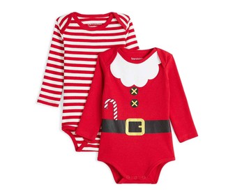 Lote de 2 bodies Navideños para bebé IN EXTENSO, talla 56. Lote de 2 bodies Navideños para bebé IN EXTENSO, talla 56.
