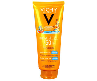 Leche solar especial para niños con FPS 50 VICHY Ideal soleil. Leche solar especial para niños con FPS 50 VICHY Ideal soleil.