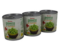 Guisantes medianos al natural PRODUCTO ALCAMPO 3 uds. x 140 g.