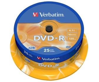 Pack tarrina DVD grabable 25 unidades Pack tarrina DVD grabable 25 unidades