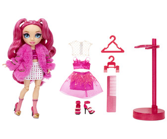 Muñeca Stella Monroe con pelo fucsia, peine y outfit extra, RAINBOW HIGH. Muñeca Stella Monroe con pelo fucsia, peine y outfit extra, RAINBOW HIGH.