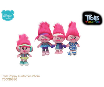 Surtido de peluches Poppy Ballerina de 25cm, TROLLS. Surtido de peluches Poppy Ballerina de 25cm, TROLLS.